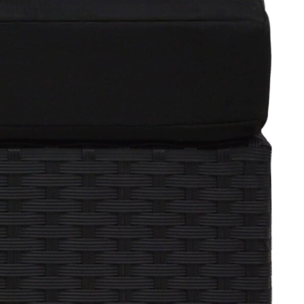 vidaXL Sektorová stredová pohovka čierna polyratanová – Obrázok 6