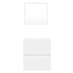 vidXL Kúpeľňová skrinka so zrkadlom biela kompozitné drevo – Obrázok 6