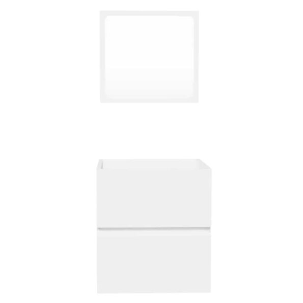 vidXL Kúpeľňová skrinka so zrkadlom biela kompozitné drevo – Obrázok 6