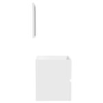 vidXL Kúpeľňová skrinka so zrkadlom biela kompozitné drevo – Obrázok 7