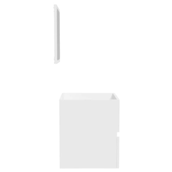 vidXL Kúpeľňová skrinka so zrkadlom biela kompozitné drevo – Obrázok 7