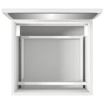 vidXL Kúpeľňová skrinka so zrkadlom biela kompozitné drevo – Obrázok 8