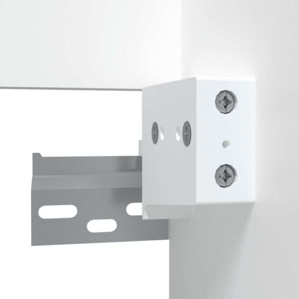 vidXL Kúpeľňová skrinka so zrkadlom biela kompozitné drevo – Obrázok 9