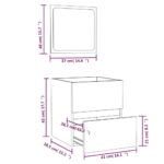 vidXL Kúpeľňová skrinka so zrkadlom betónovo sivá kompozitné drevo – Obrázok 10