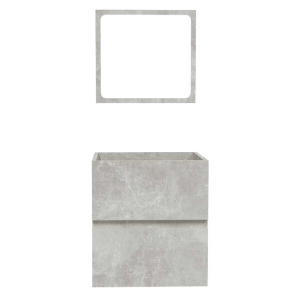 vidXL Kúpeľňová skrinka so zrkadlom betónovo sivá kompozitné drevo – Obrázok 6