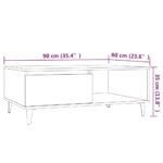 vidaXL Konferenčný stolík sivý sonoma 90x60x35 cm kompozitné drevo – Obrázok 8