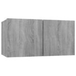 vidaXL Závesné TV skrinky sivý sonoma 2ks 60x30x30 cm spracované drevo – Obrázok 4