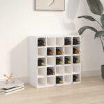 VidaXL Skrinka na víno biela 56x25x56 cm masívna borovica