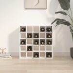 VidaXL Skrinka na víno biela 56x25x56 cm masívna borovica – Obrázok 3