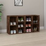 vidaXL Lavica na topánky dymový dub 103x30x54,5 cm spracované drevo