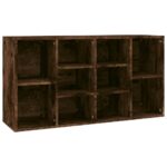 vidaXL Lavica na topánky dymový dub 103x30x54,5 cm spracované drevo – Obrázok 2