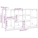 vidaXL Lavica na topánky dymový dub 103x30x54,5 cm spracované drevo – Obrázok 8