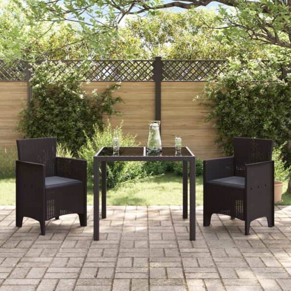 vidaXL Záhradná stolička 2 pcs Hnedá 53 x 49 x 85 cm Polypropylén – Obrázok 3