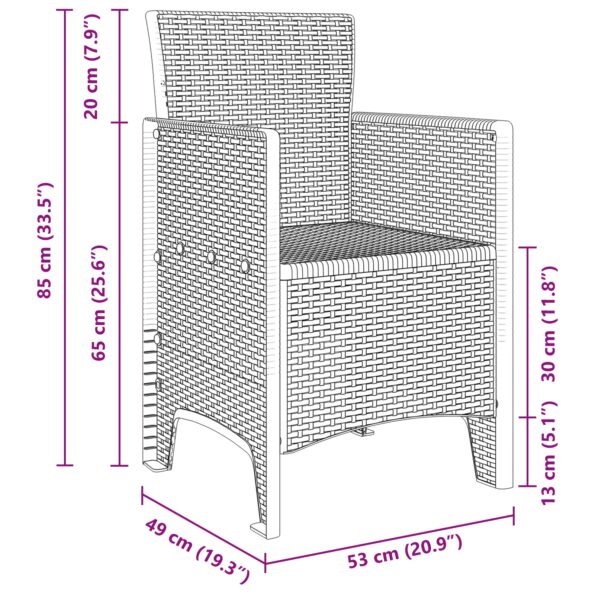 847458_10.jpg vidaXL Záhradné stoličky 2 ks Biela poly ratan – Obrázok 10