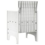 vidaXL Záhradné stoličky s vankúšmi 2 ks Biele Poly Rattan – Obrázok 5