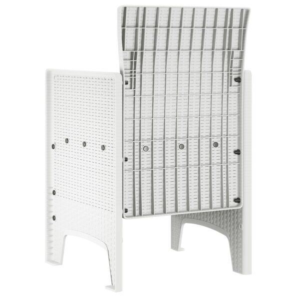 847461_5.jpg vidaXL Záhradné stoličky s vankúšmi 2 ks Biele Poly Rattan – Obrázok 5