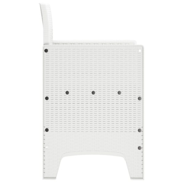 847461_7.jpg vidaXL Záhradné stoličky s vankúšmi 2 ks Biele Poly Rattan – Obrázok 7