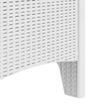 vidaXL Záhradné stoličky s vankúšmi 2 ks Biele Poly Rattan – Obrázok 8