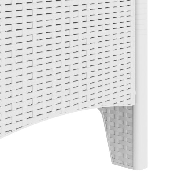 847461_8.jpg vidaXL Záhradné stoličky s vankúšmi 2 ks Biele Poly Rattan – Obrázok 8