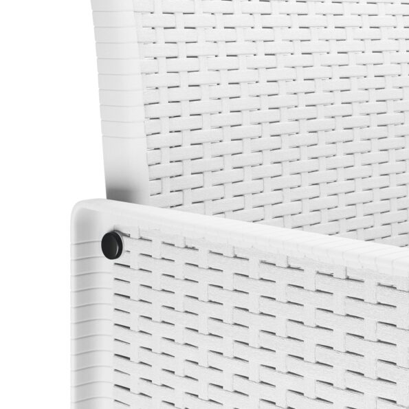 847461_9.jpg vidaXL Záhradné stoličky s vankúšmi 2 ks Biele Poly Rattan – Obrázok 9