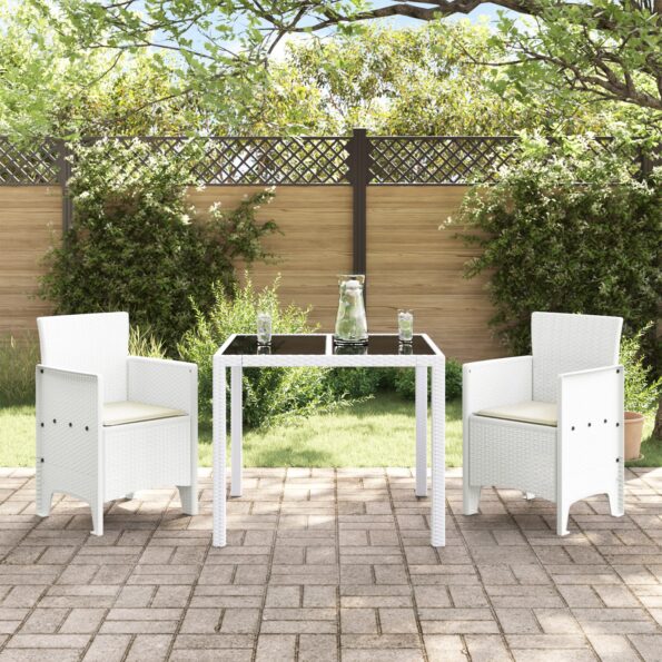 vidaXL Záhradná stolička 2 pcs Biela 53 x 49 x 85 cm Polypropylén – Obrázok 3
