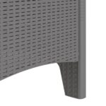 vidaXL Záhradné stoličky 2 ks svetlosivý poly ratan – Obrázok 8