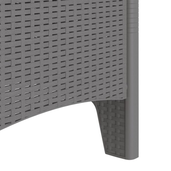 vidaXL záhradné stoličky s podsedákmi 2 ks svetlosivé polyratanové – Obrázok 8