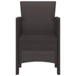 vidaXL Záhradné kreslá 4 ks Hnedá Poly Rattan – Obrázok 5