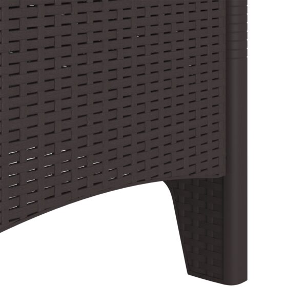 vidaXL Záhradné kreslá 4 ks Hnedá Poly Rattan – Obrázok 8