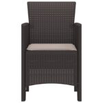 vidaXL Záhradná stolička 4 pcs Hnedá 53 x 49 x 85 cm Polypropylén – Obrázok 5