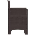 vidaXL Záhradná stolička 4 pcs Hnedá 53 x 49 x 85 cm Polypropylén – Obrázok 6