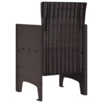 vidaXL Záhradná stolička 4 pcs Hnedá 53 x 49 x 85 cm Polypropylén – Obrázok 7