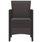 vidaXL Záhradná stolička 4 pcs Hnedá 53 x 49 x 85 cm Polypropylén – Obrázok 5