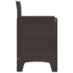 vidaXL Záhradná stolička 4 pcs Hnedá 53 x 49 x 85 cm Polypropylén – Obrázok 6