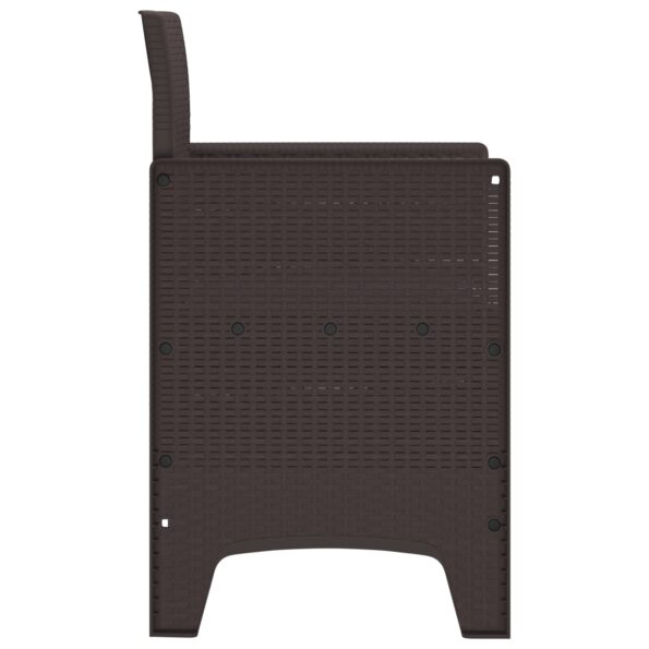 vidaXL Záhradná stolička 4 pcs Hnedá 53 x 49 x 85 cm Polypropylén – Obrázok 6