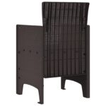 vidaXL Záhradná stolička 4 pcs Hnedá 53 x 49 x 85 cm Polypropylén – Obrázok 7