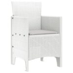 vidaXL Záhradná stolička 4 pcs Biela 53 x 49 x 85 cm Polypropylén – Obrázok 4