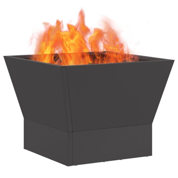 vidaXL Ohnisko Štvorcové Čierne 40x40x30 cm Oceľ – Obrázok 3