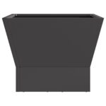 vidaXL Ohnisko Štvorcové Čierne 40x40x30 cm Oceľ – Obrázok 4