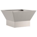 vidaXL Ohnisko Štvorcové Čierne 60x60x35 cm Zocelená Oceľ – Obrázok 4