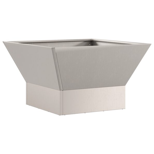 vidaXL Ohnisko Štvorcové Čierne 60x60x35 cm Zocelená Oceľ – Obrázok 4