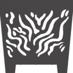 vidaXL Ohnisko Štvorcové Čierne 40x40x40 cm Oceľ – Obrázok 8