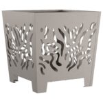 vidaXL Ohnisko Štvorcové 40x40x40 cm Zvetraná Oceľ – Obrázok 4