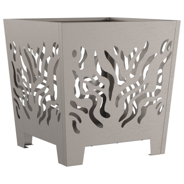 vidaXL Ohnisko Štvorcové 40x40x40 cm Zvetraná Oceľ – Obrázok 4