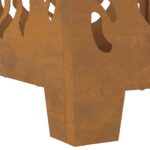 vidaXL Ohnisko Štvorcové 40x40x40 cm Zvetraná Oceľ – Obrázok 8