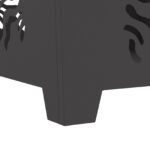 vidaXL Štvorcový ohniskový stôl čierny 60x60x40 cm z ocele – Obrázok 10