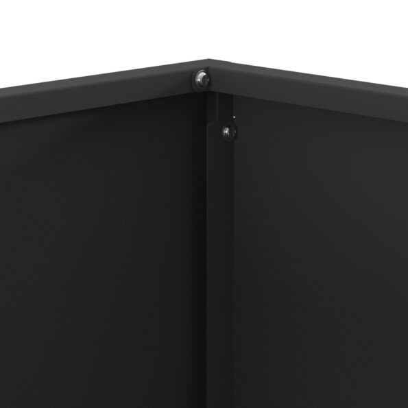 vidaXL Štvorcový ohniskový stôl čierny 60x60x40 cm z ocele – Obrázok 9