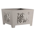 vidaXL Ohnisko Štvorcové 60x60x40 cm Zvarený oceľ – Obrázok 4