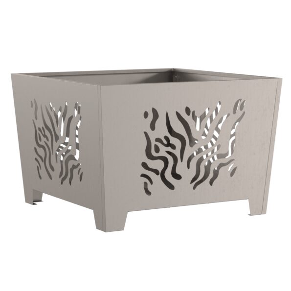 vidaXL Ohnisko Štvorcové 60x60x40 cm Zvarený oceľ – Obrázok 4