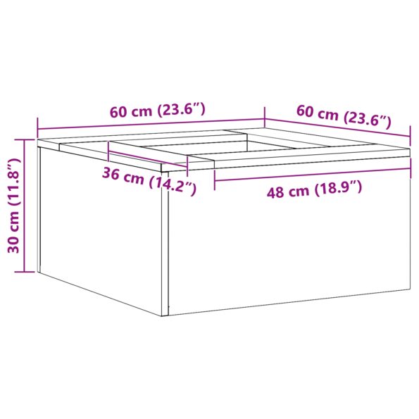 858919_12.jpg vidaXL Ohnisko Štvorcové 60x60x30 cm Zverejnená oceľ – Obrázok 12